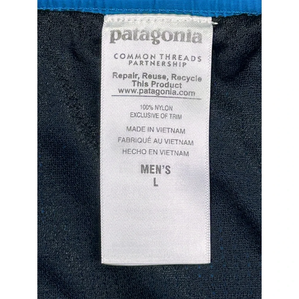Patagonia Baggies‎ Shorts Mens Large Blue Mesh Lined Drawstring Swim Trunks